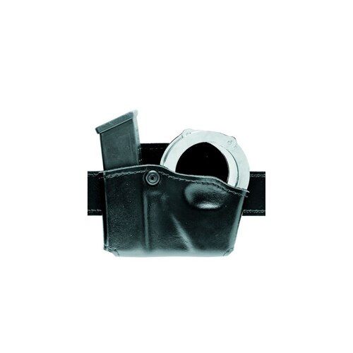 Safariland 573 Open Top Paddle Magazine Pouch With Handcuff Case - Fits Glock 20/21, HK, Para-Ordnance, Right-Hand, Black - View #9